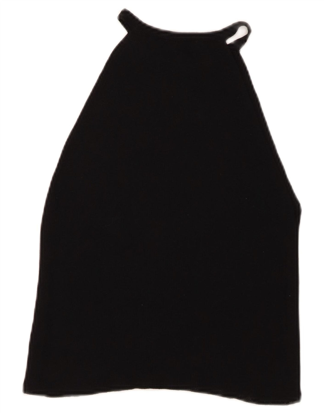 Zara Womens Crop Halter Top Reino Unido 12 Médio Preto