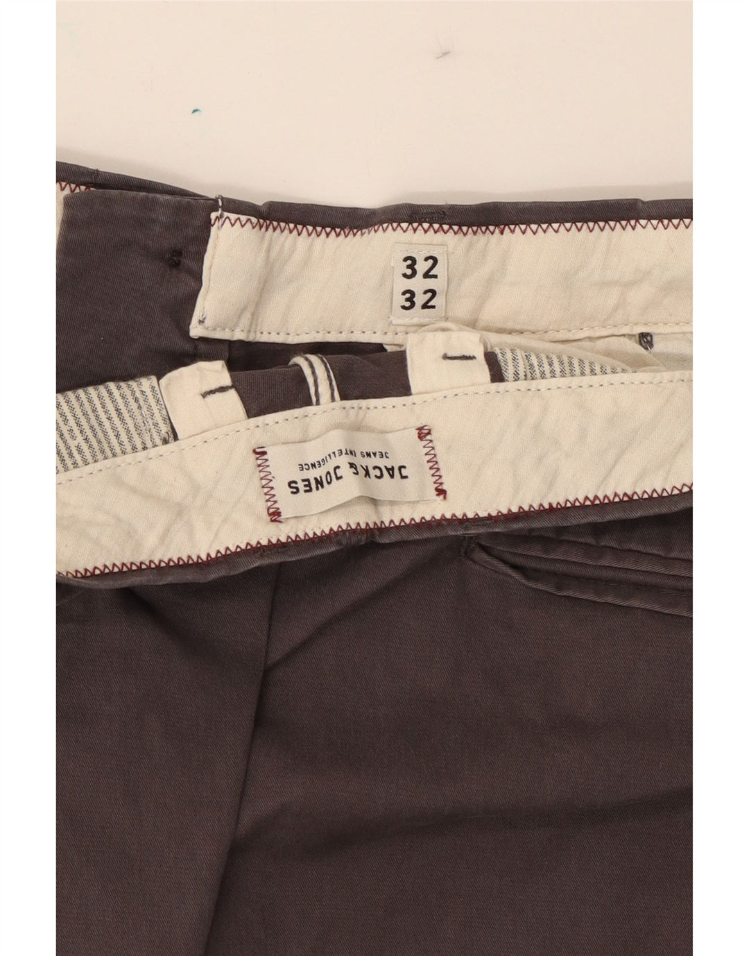 JACK & JONES Mens Slim Chino Trousers W32 L32 Grey Cotton Vintage Jack & Jones and Second-Hand Jack & Jones from Messina Hembry 