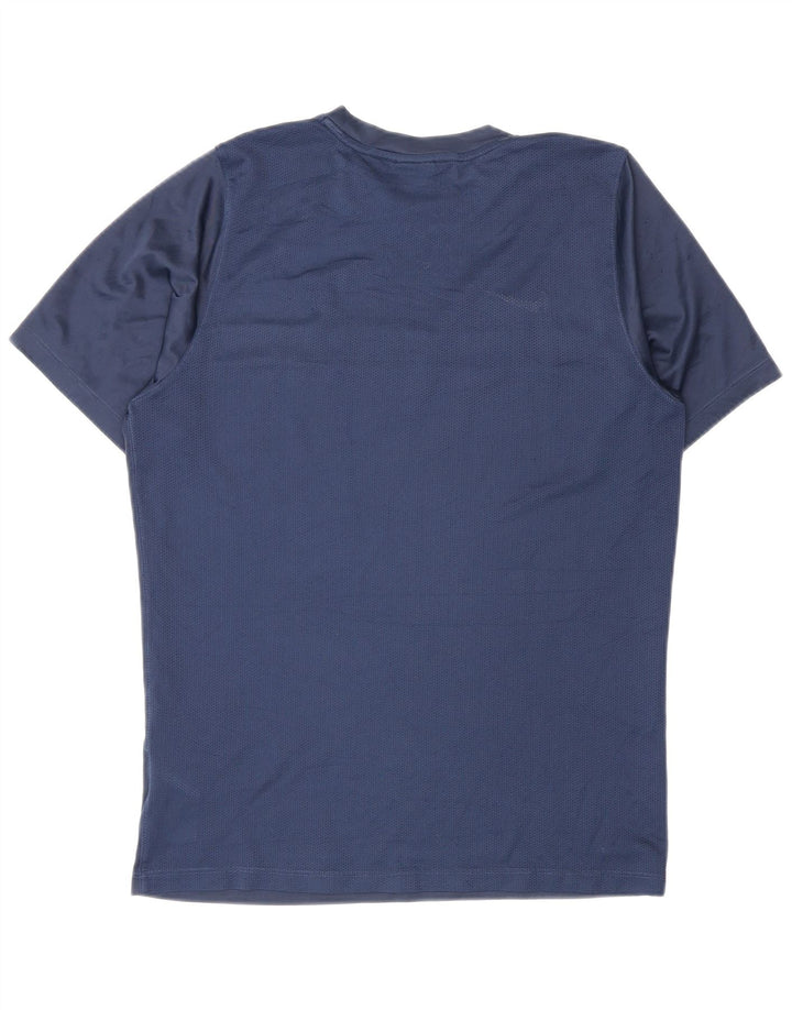 Camiseta Nike Masculina Dri Fit Top Médio Azul Marinho Poliéster