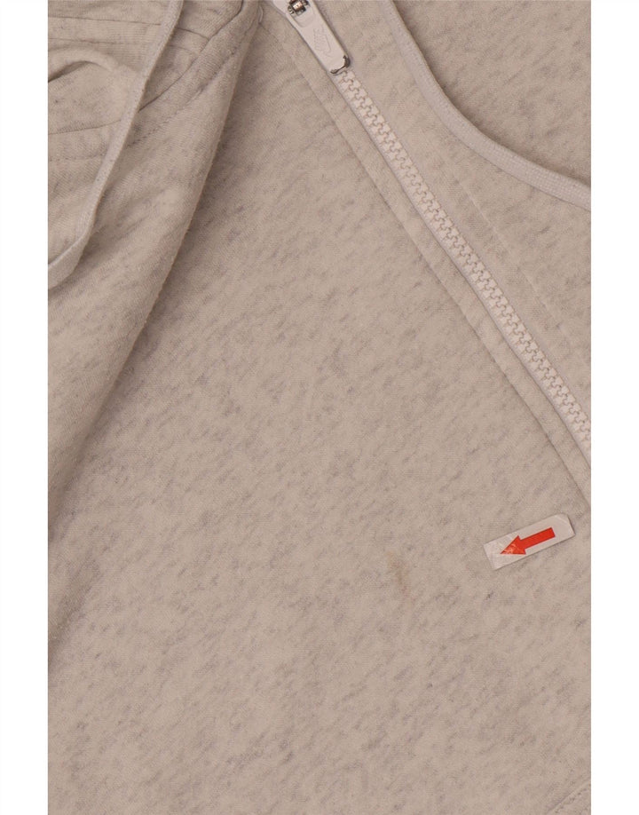 Suéter NIKE masculino com capuz e zíper grande algodão manchado cinza