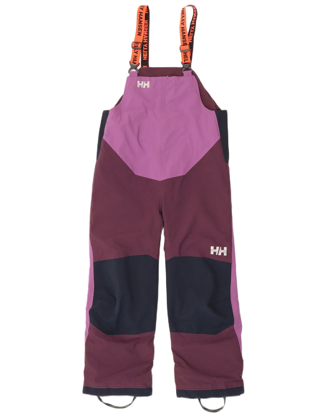 Calças de esqui Helly Hansen para meninas 8-9 anos de poliéster Colourblock roxo