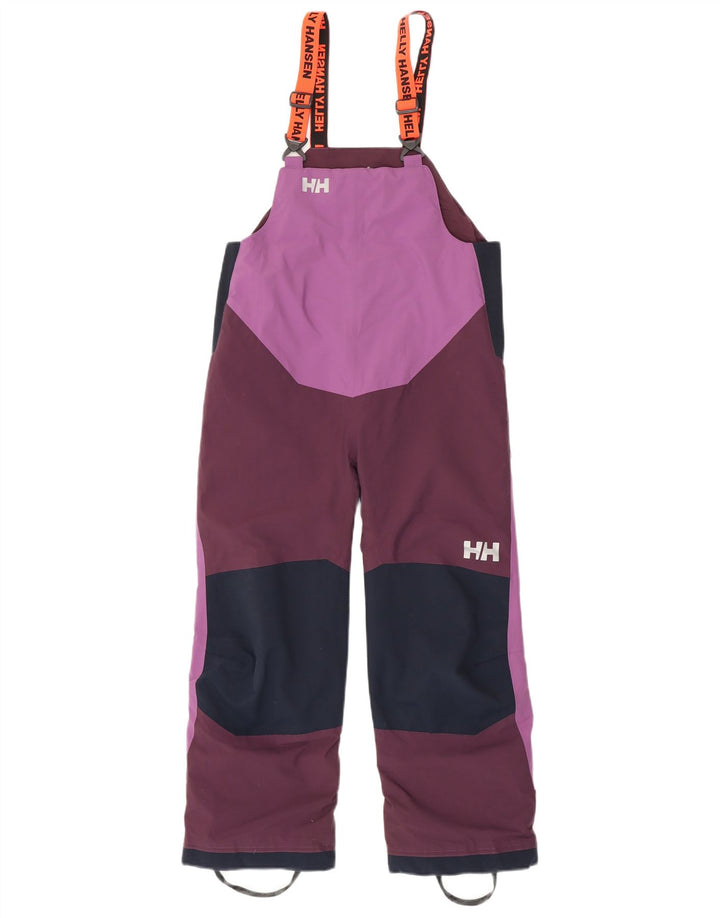 Calças de esqui Helly Hansen para meninas 8-9 anos de poliéster Colourblock roxo