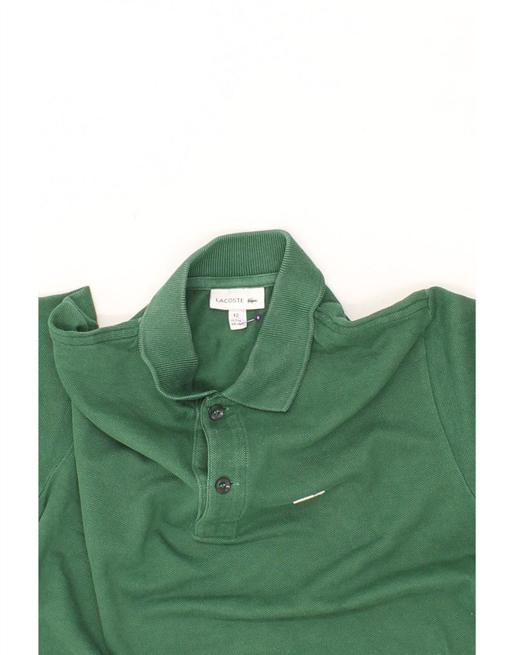 LACOSTE Boys Polo Shirt 11-12 Years Green Cotton Vintage Lacoste and Second-Hand Lacoste from Messina Hembry 