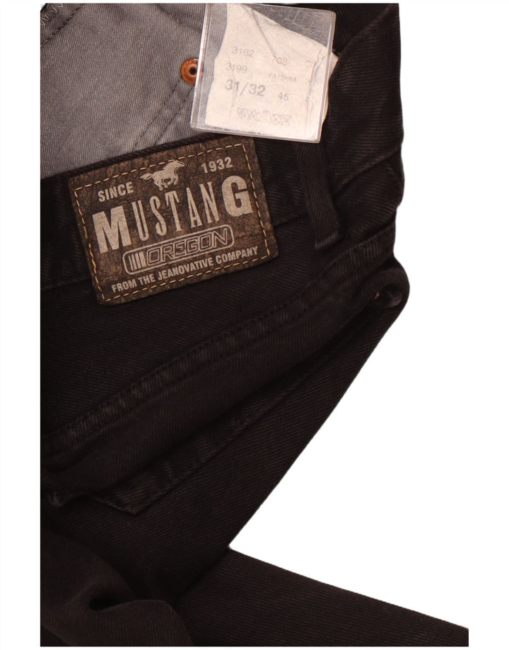 MUSTANG Masculino Oregon Straight Jeans W31 L32 Algodão Preto