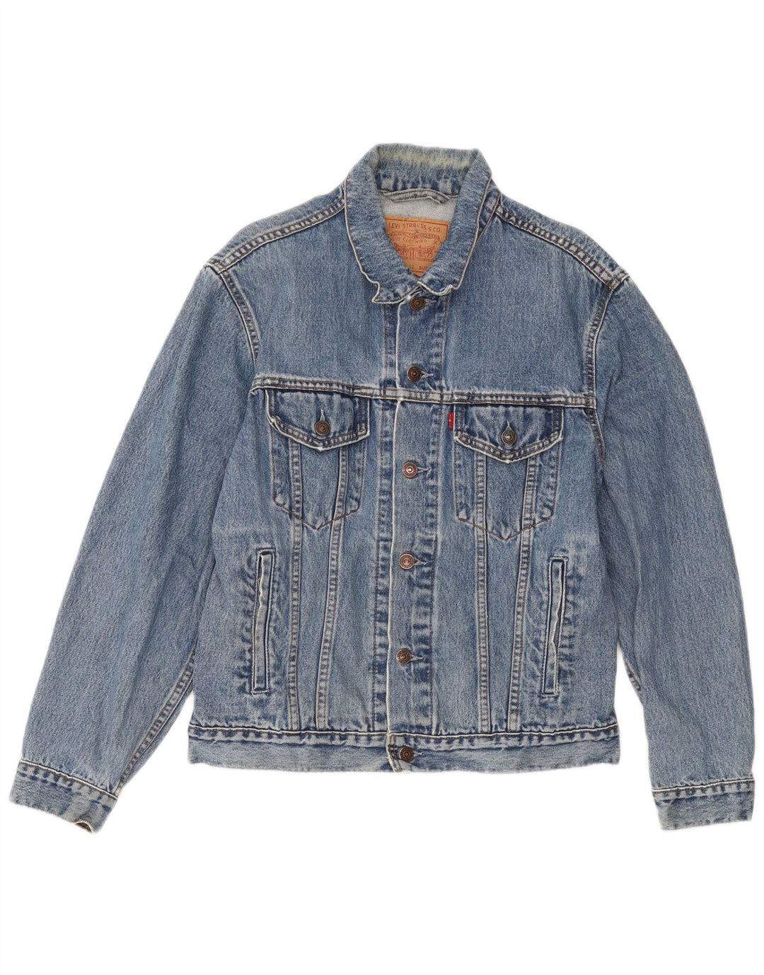 Jaqueta jeans masculina Levi's UK 38 algodão azul médio