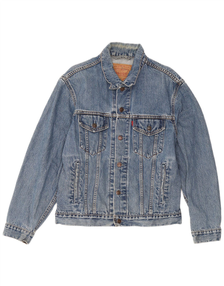 Jaqueta jeans masculina Levi's UK 38 algodão azul médio