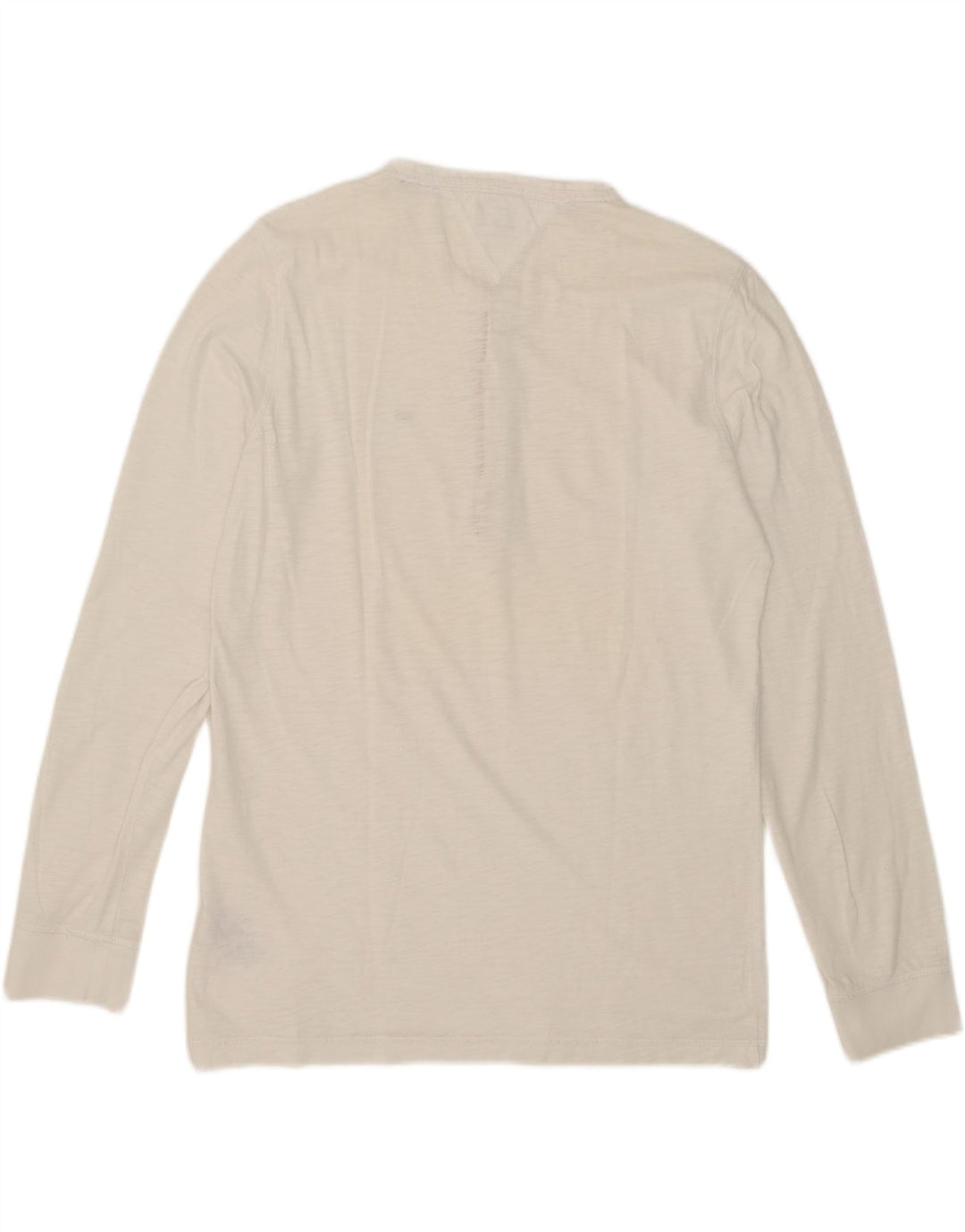 Tommy Hilfiger Mens Top Manga Longa XL Algodão Branco