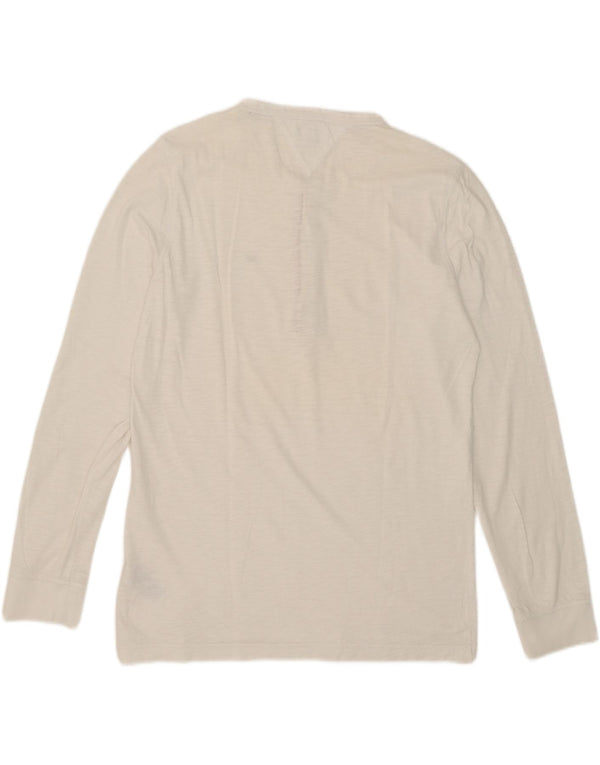 Tommy Hilfiger Mens Top Manga Longa XL Algodão Branco