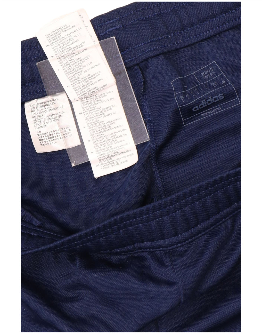 Calça de treino masculina ADIDAS Aeroready Slim Fit grande azul marinho