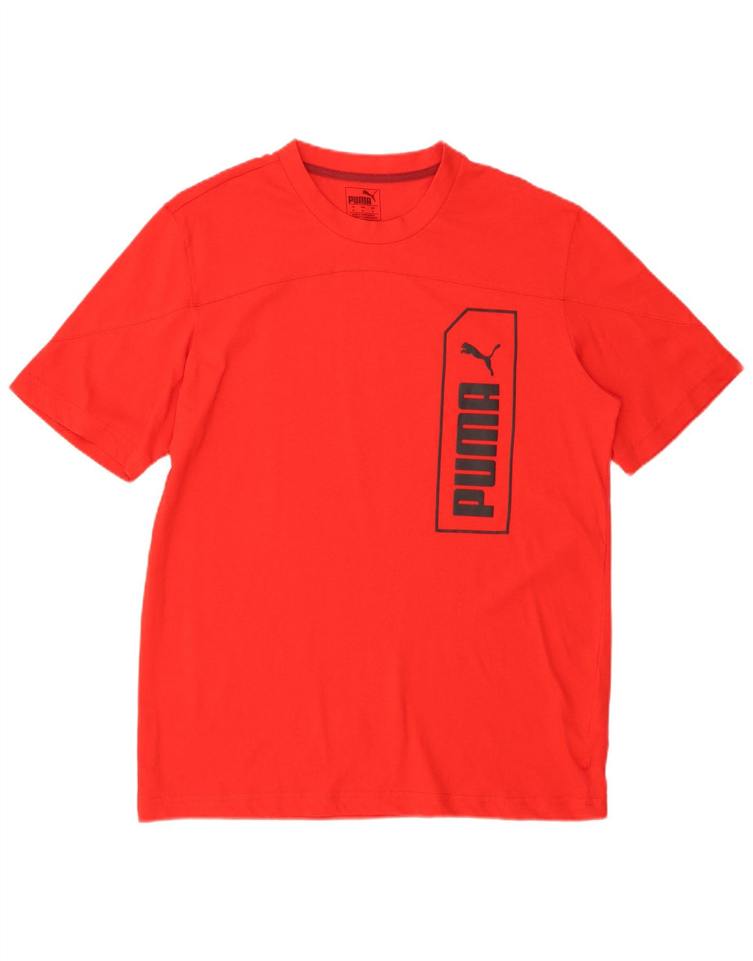 Camiseta masculina PUMA com estampa gráfica de algodão vermelho médio