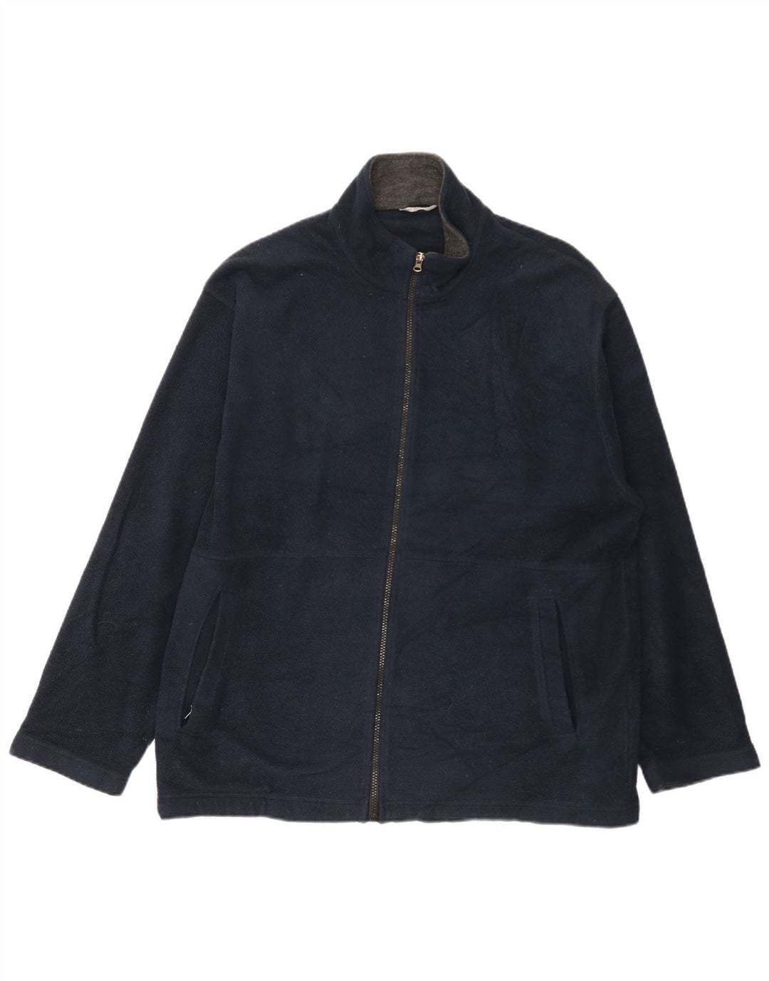 Jaqueta de lã masculina Marks & Spencer Reino Unido 44 XL azul marinho poliéster