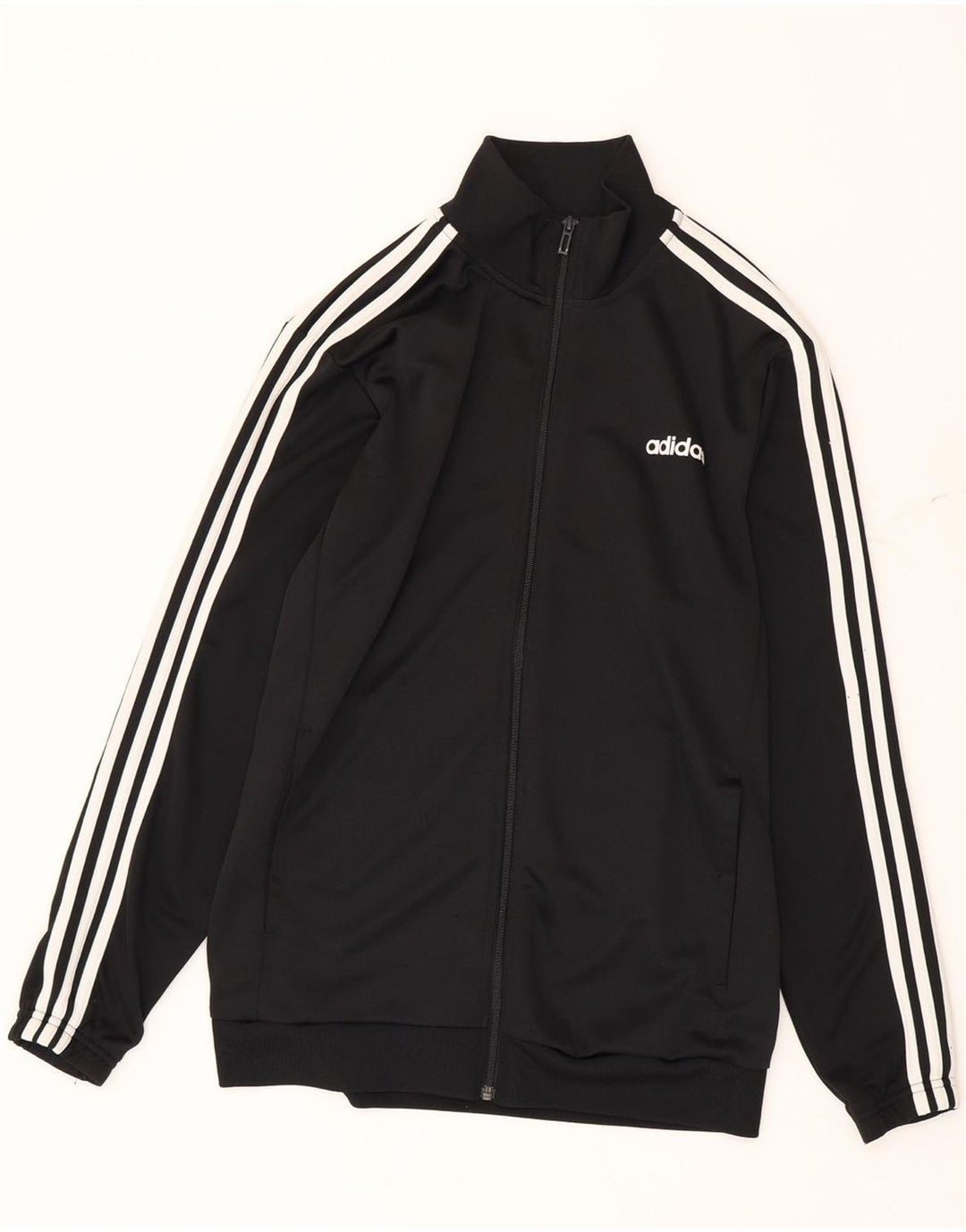 Adidas Mens Tracksuit Top Jacket UK 42/44 Grande Poliéster Preto