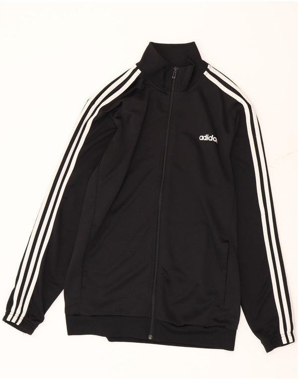 Adidas Mens Tracksuit Top Jacket UK 42/44 Grande Poliéster Preto
