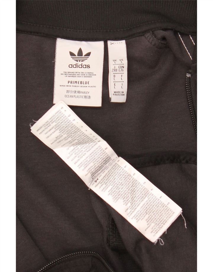 Adidas Mens Treino Top Jaqueta Grande Poliéster Colorblock Preto