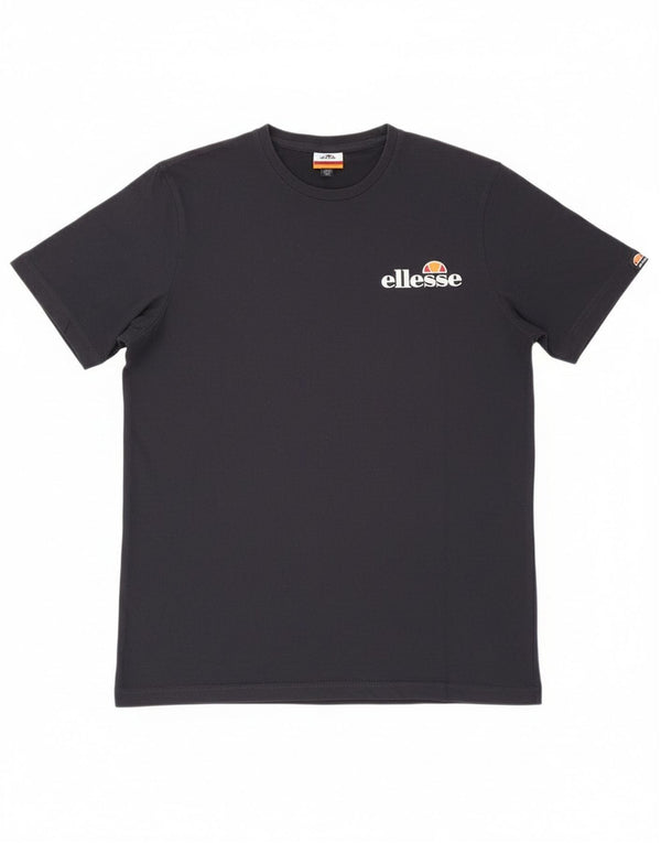 Ellesse Camiseta masculina gráfica top grande algodão azul marinho