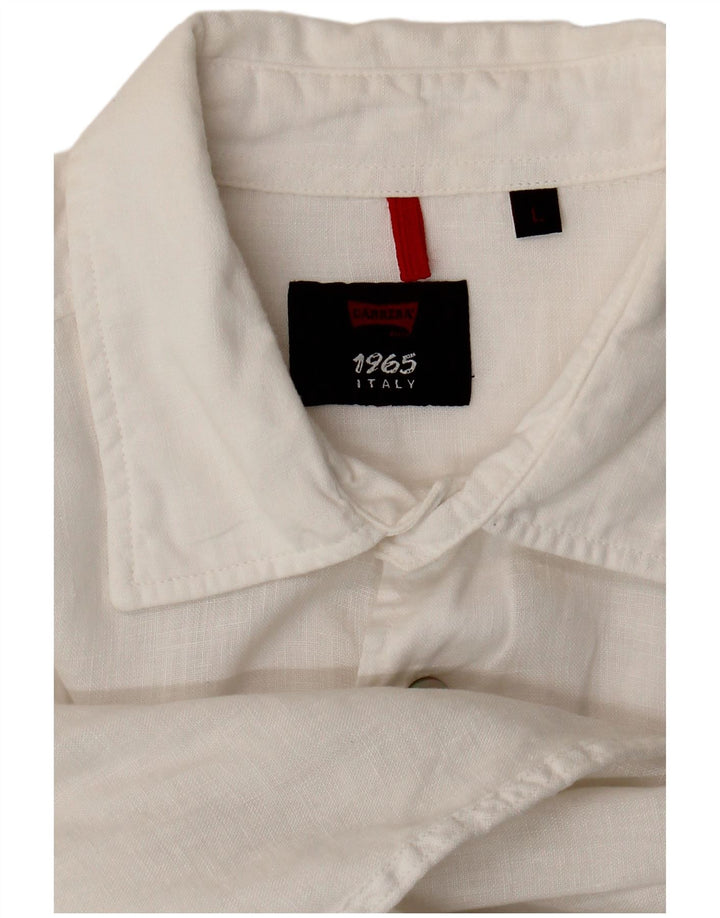 Camisa masculina Carrera grande branca
