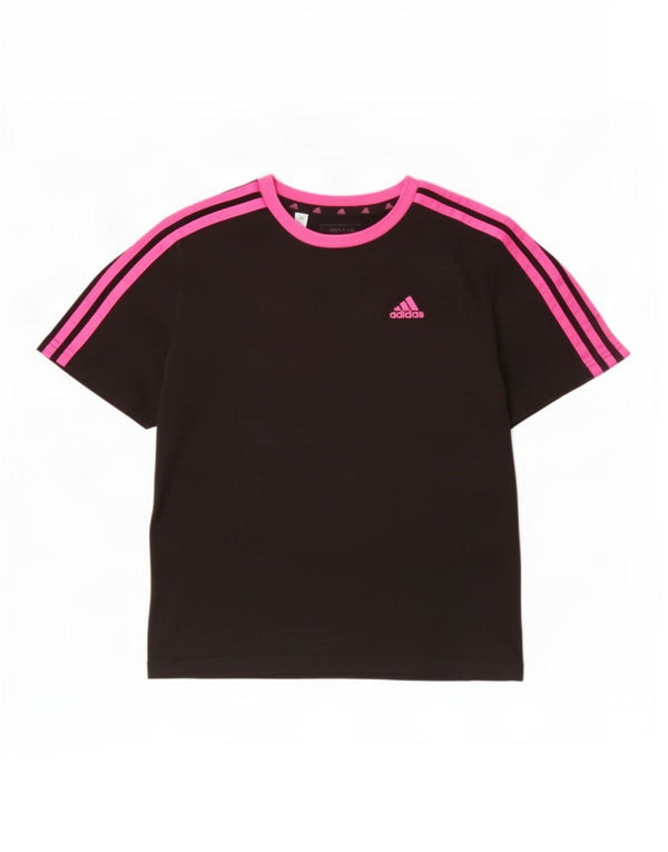 Camiseta Adidas Meninas Top 9-10 Anos Algodão Preto