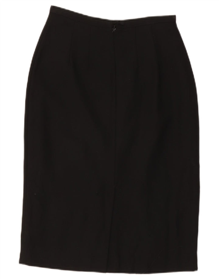 Saia lápis feminina Marks & Spencer St. Michael Reino Unido 8 pequena W26 preta