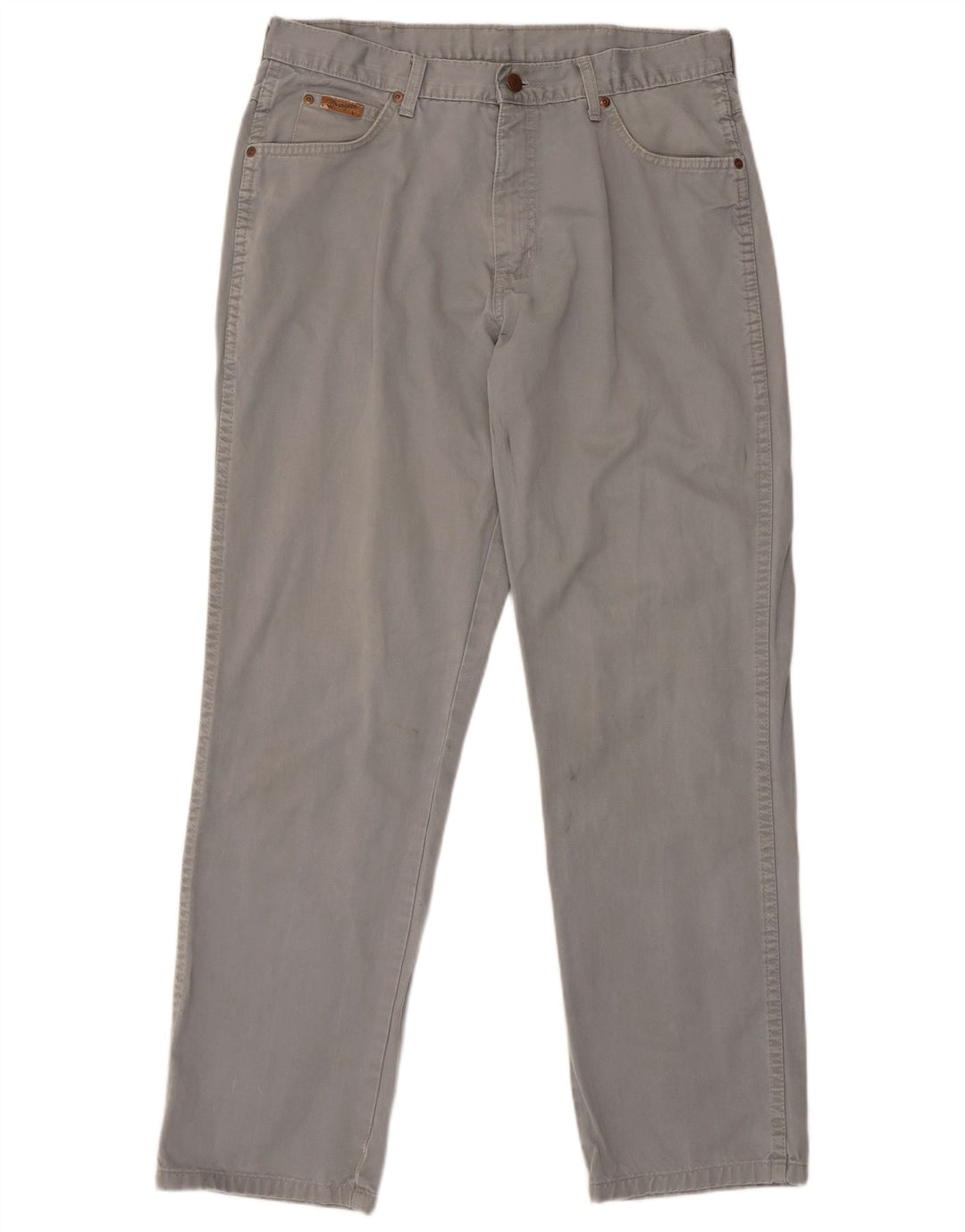 Wrangler Calça feminina reta casual W32 L31 cinza clássico