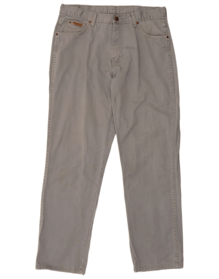Wrangler Calça feminina reta casual W32 L31 cinza clássico