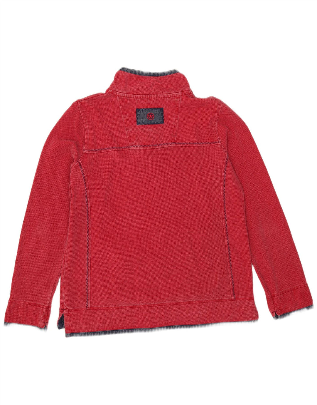 Suéter oversized feminino Fat Face UK 10 pequeno colorblock vermelho