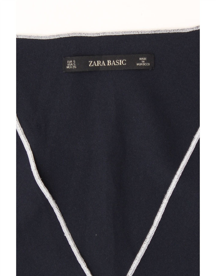 Vestido feminino Zara Shift UK 10 pequeno azul marinho