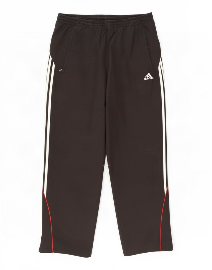 Calças de treino masculinas Adidas UK 40/42 poliéster preto médio