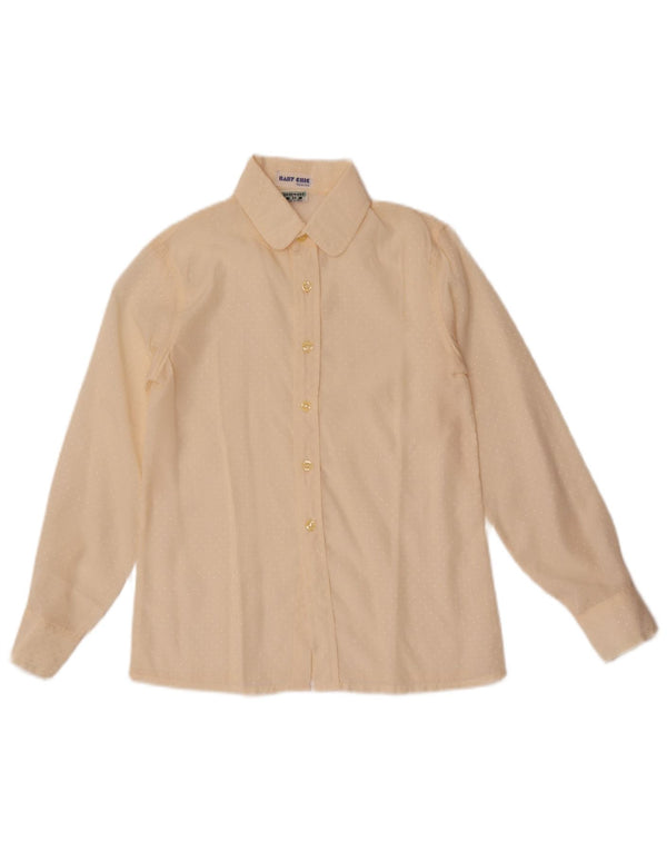 Camisa vintage masculina 7-8 anos branco manchado