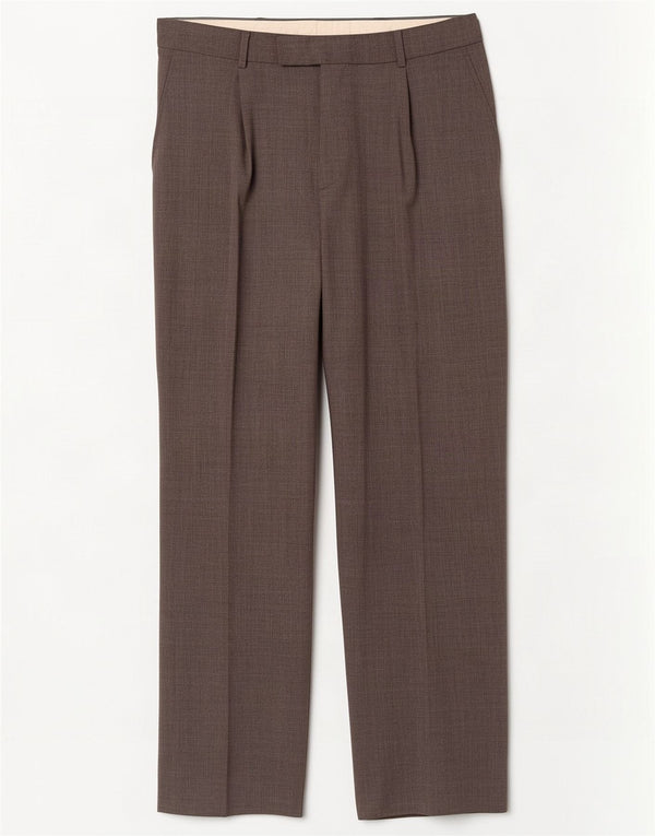 Calça masculina Hugo Boss de terno reto IT 52 XL W36 L33 cinza