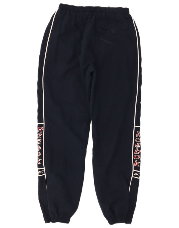 Reebok Boys Graphic Tracksuit Trousers Joggers 13-14 Years Large Navy Blue