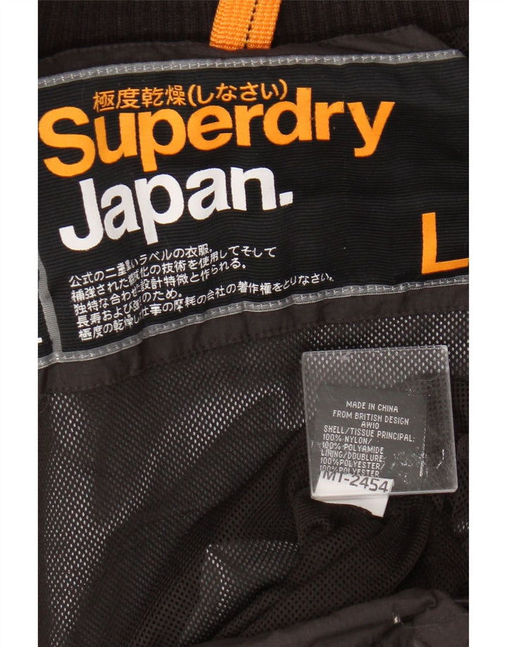 Jaqueta de chuva feminina Superdry UK 14 grande nylon preto