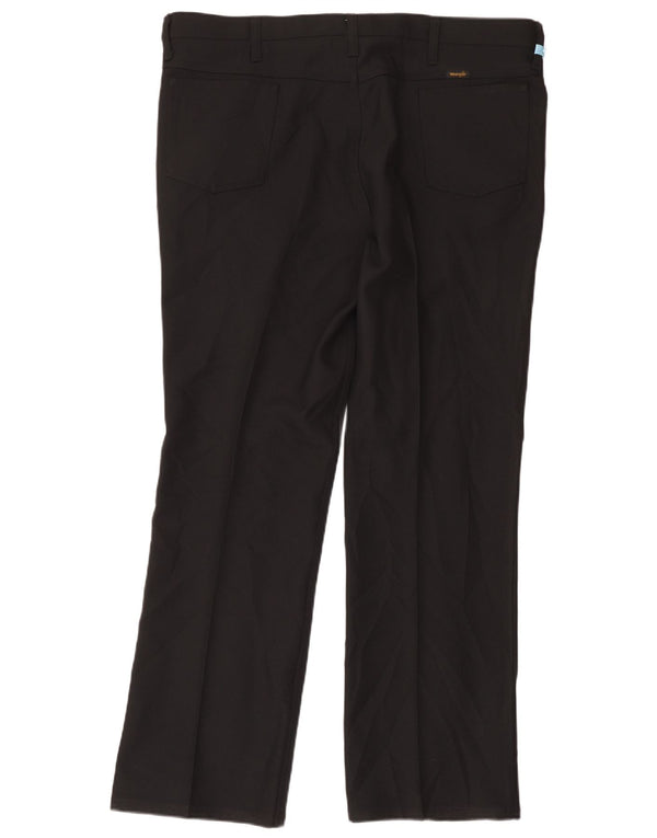 Calça Wrangler masculina reta casual W42 L32 poliéster preto