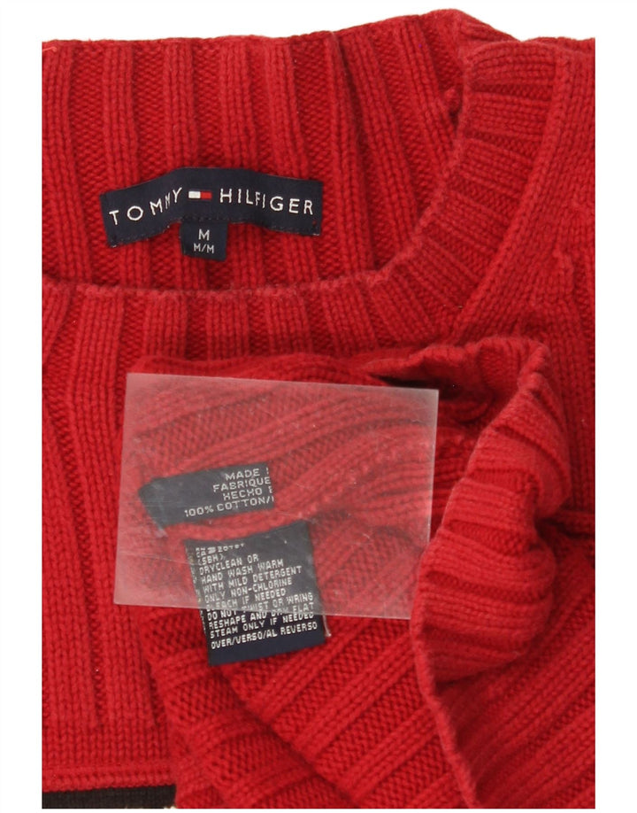 Suéter feminino TOMMY HILFIGER com gola redonda e gola redonda Reino Unido 14 médio vermelho