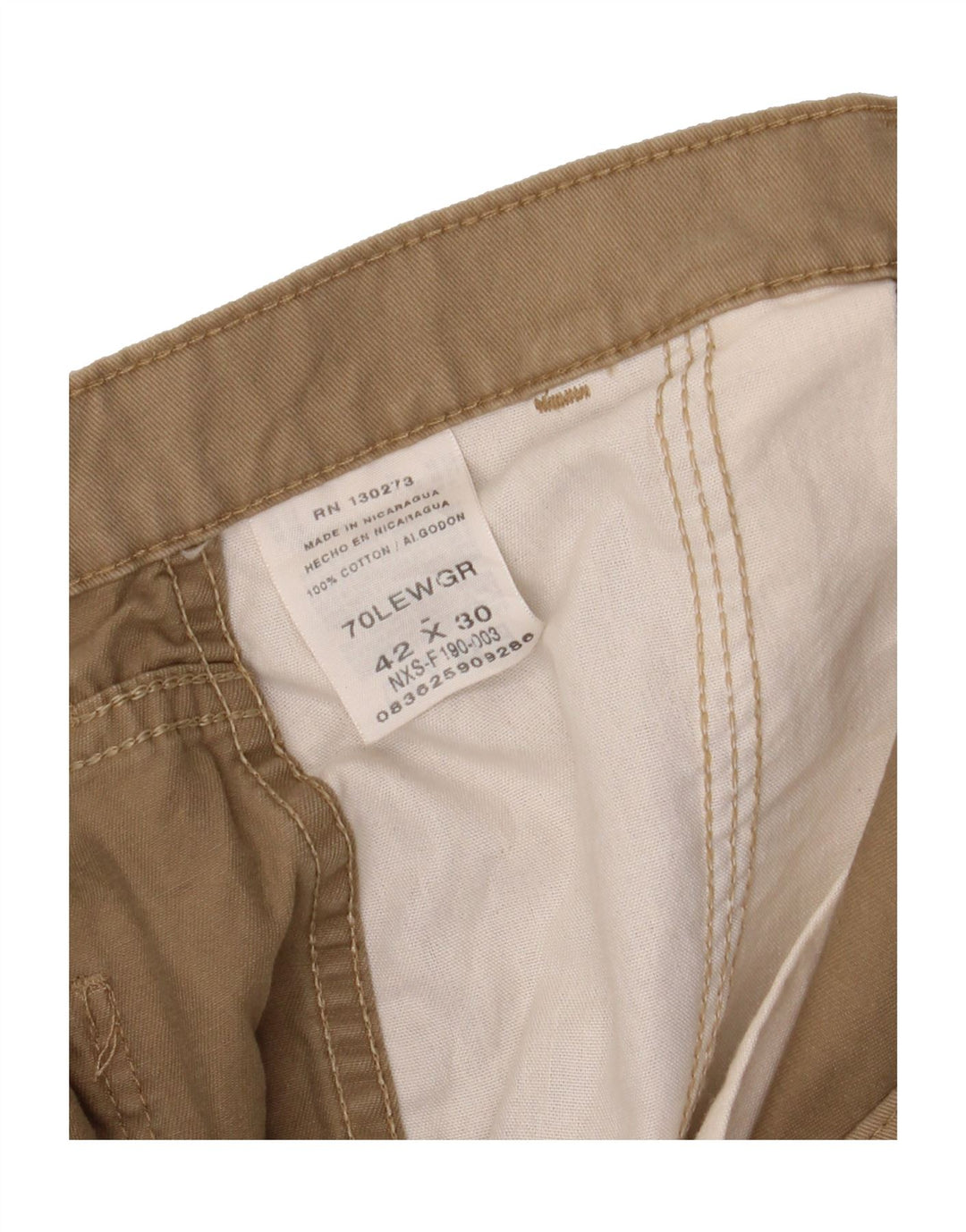 WRANGLER Mens Straight Cargo Trousers  W42 L30 Beige Cotton Vintage Wrangler and Second-Hand Wrangler from Messina Hembry 