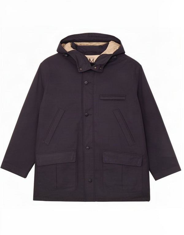Casaco masculino acolchoado com capuz Paul & Shark UK 42 XL azul marinho poliéster