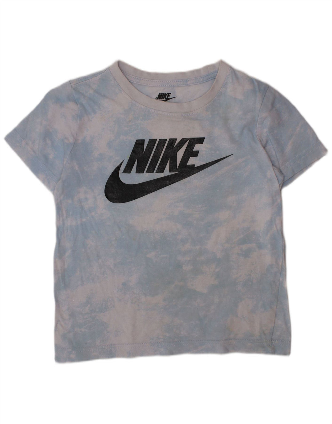 Camiseta gráfica masculina NIKE Top 4-5 anos pequena azul tie-dye