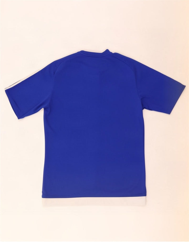 Camiseta masculina Adidas Climalite Top pequeno azul colorblock poliéster