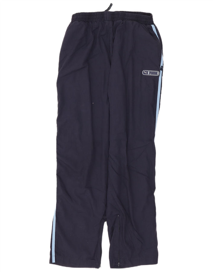Calça de treino masculina Puma grande poliéster azul marinho