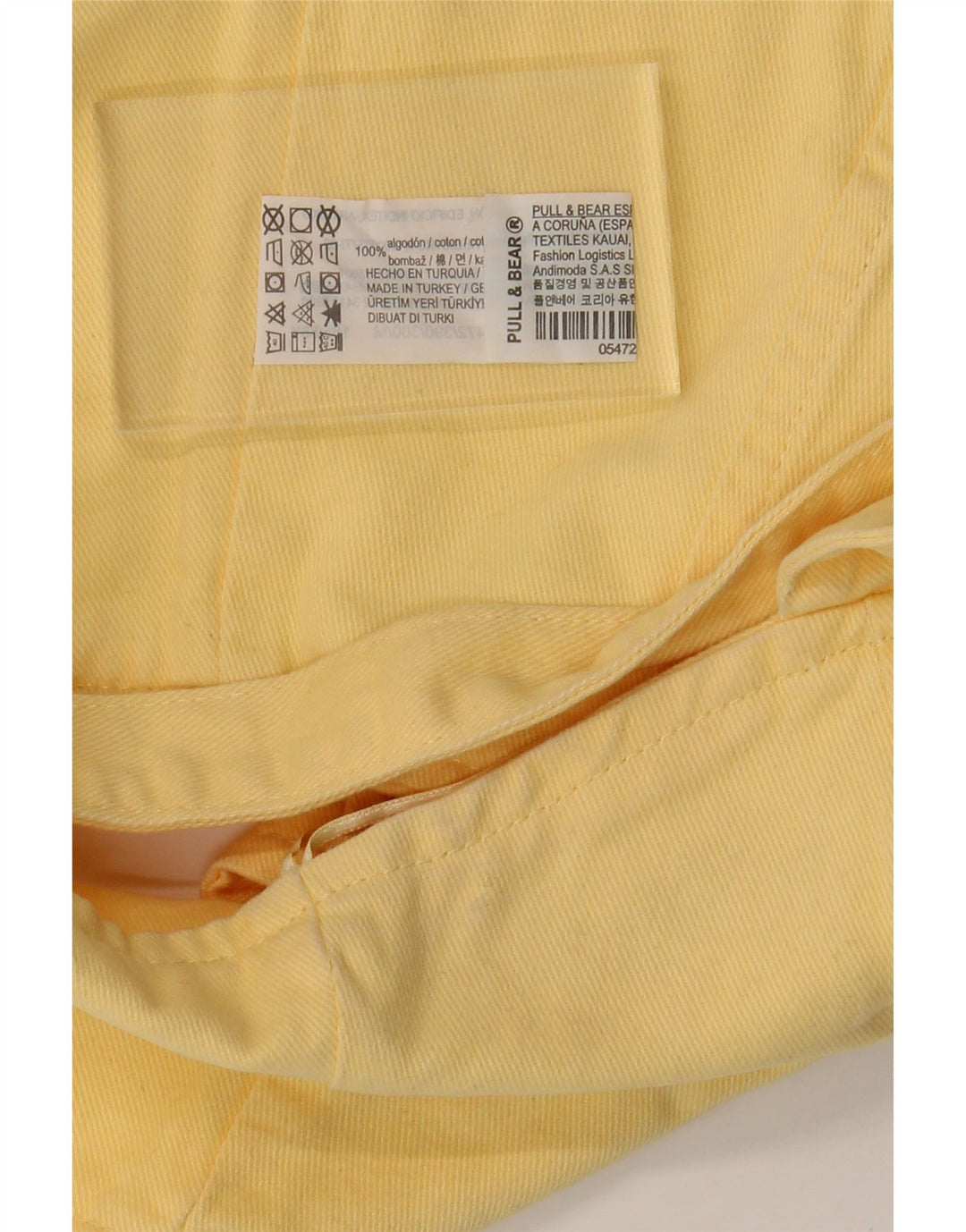 PULL & BEAR Womens Bra Cami Top UK 6 XS Yellow Cotton Vintage Pull & Bear and Second-Hand Pull & Bear from Messina Hembry 