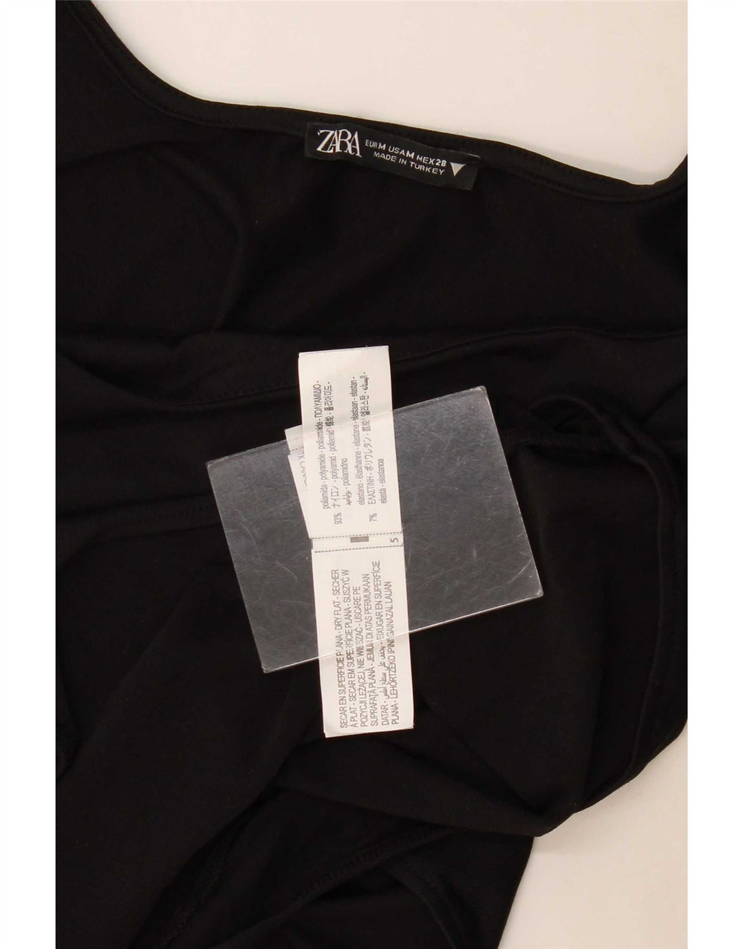 Body feminino Zara UK 12 médio preto poliamida