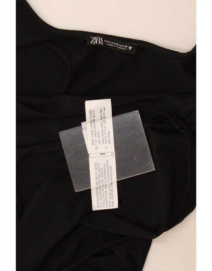Body feminino Zara UK 12 médio preto poliamida