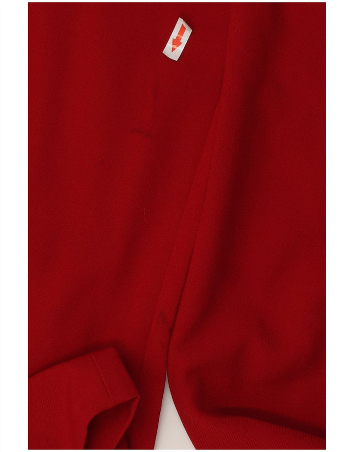 Zara Calça feminina cortada com pega grande W32 L25 poliéster vermelho