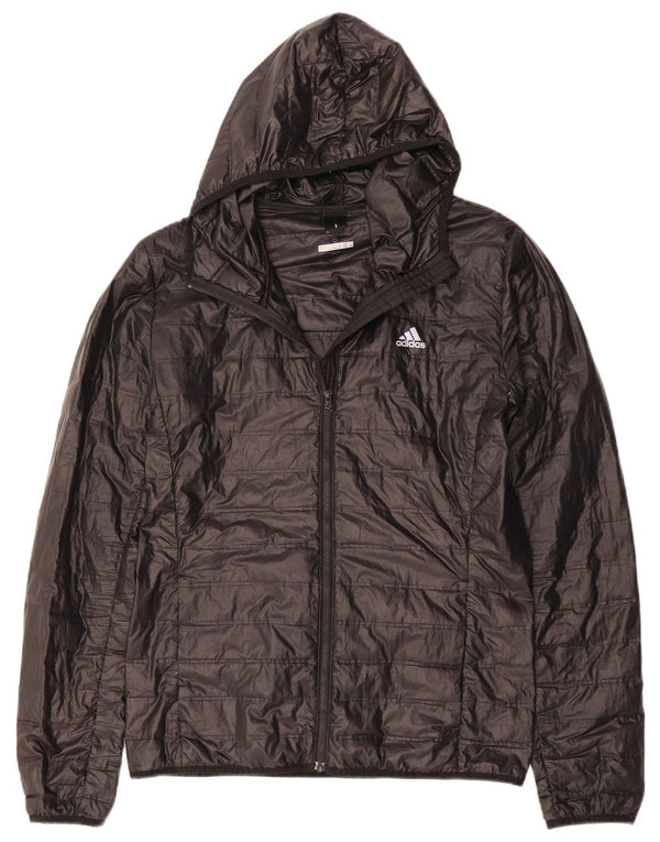 Adidas Mens Hooded Bomber Jacket UK 36 Pequeno Poliéster Preto