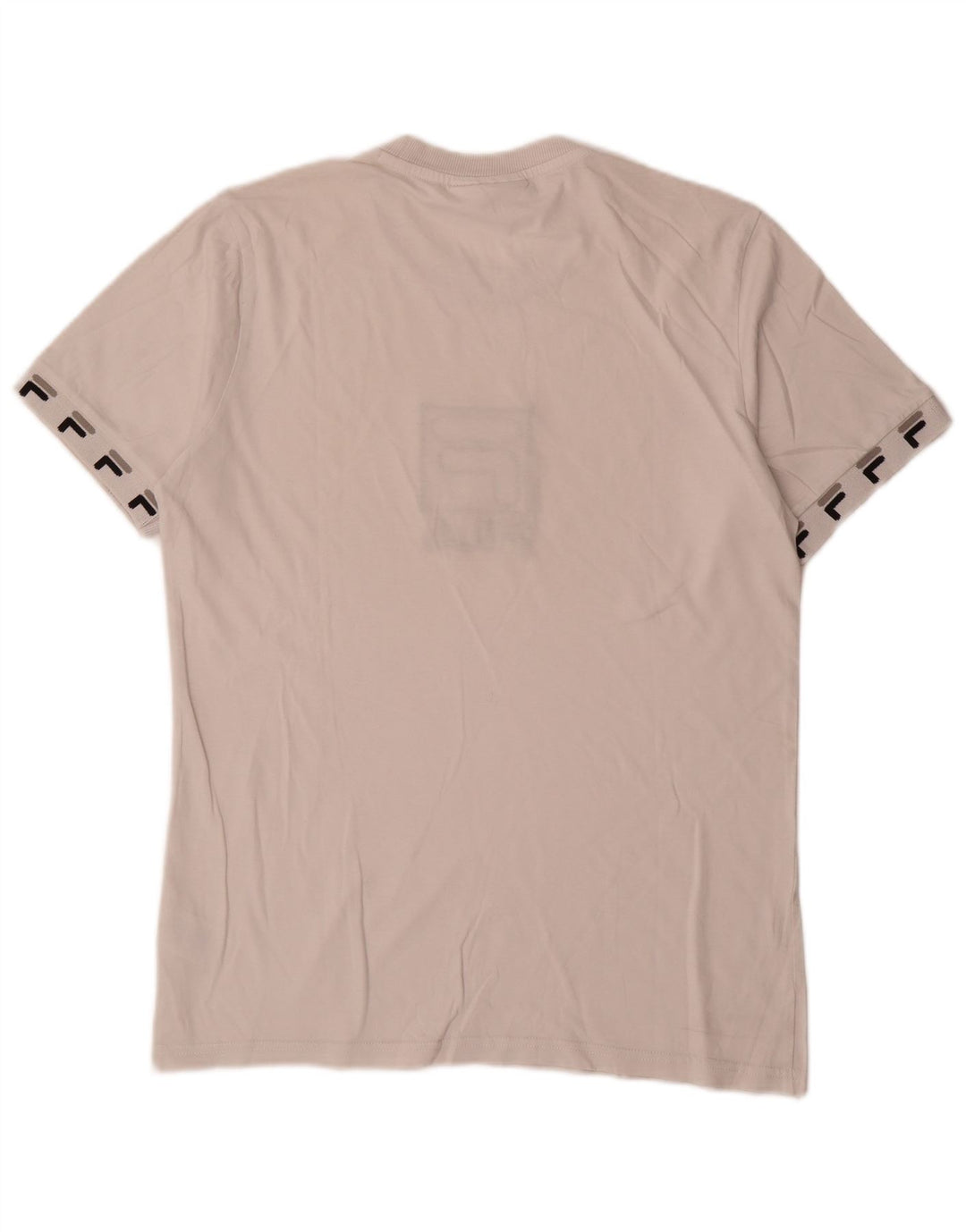 Fila Mens Graphic T-Shirt Top Pequeno Algodão Branco