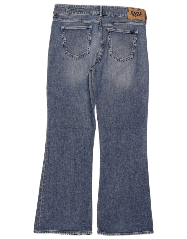Rifle feminino bootcut jeans W28 L34 algodão azul