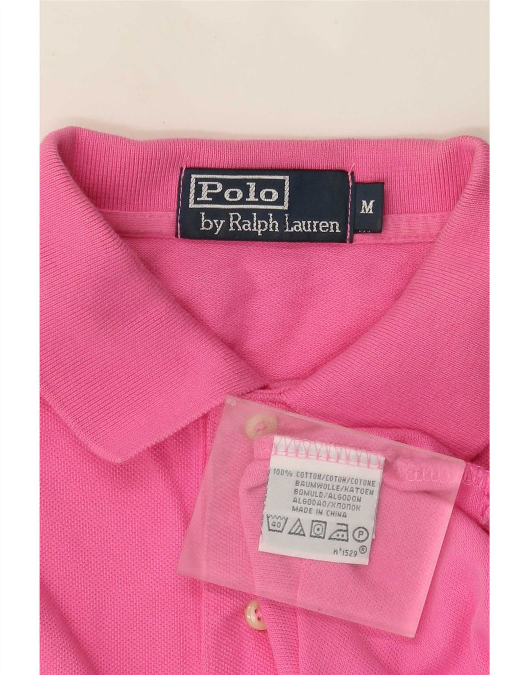 Camisa polo masculina Polo Ralph Lauren rosa médio