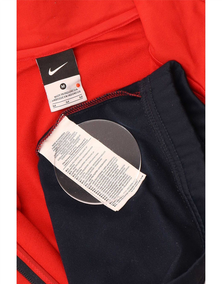 Nike Mens Tracksuit Top Jacket Médio Vermelho Colorblock Poliéster