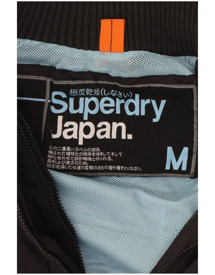 Jaqueta de chuva feminina Superdry Graphic UK 14 médio preto nylon