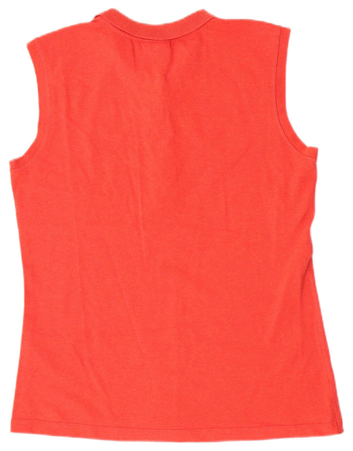 Camisa polo feminina sem mangas Dolomite 2XL algodão vermelho