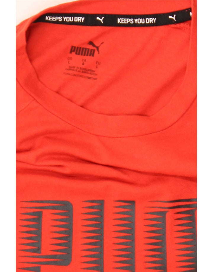 Puma Camiseta Masculina Graphic Top Grande Vermelho